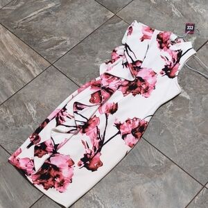 Floral Pink and White Women's Dress